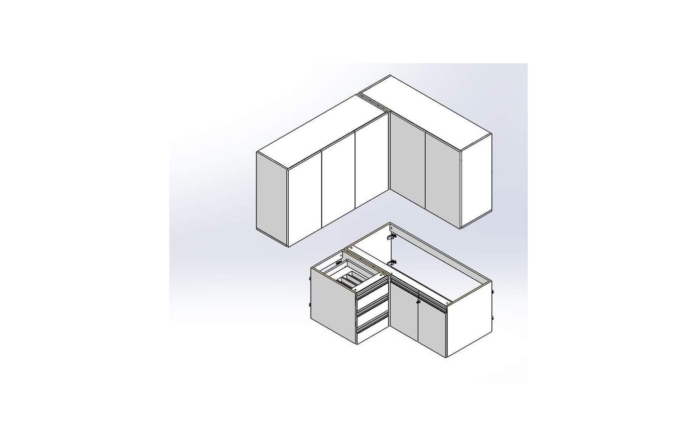 Kitchen designed in 3D by BUTEC