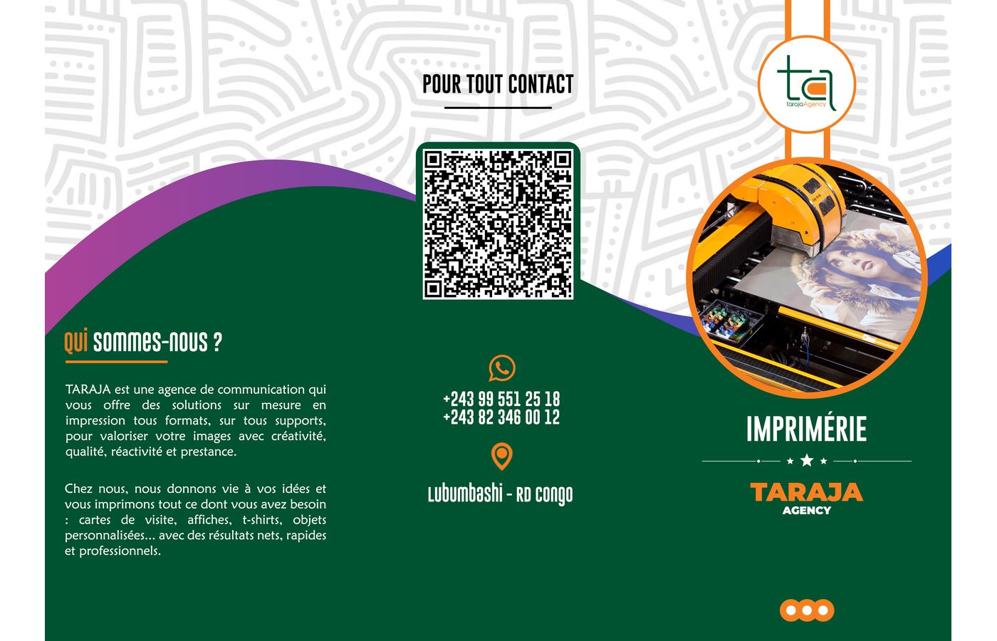 Flyer designed by BUTEC for Taraja Agency