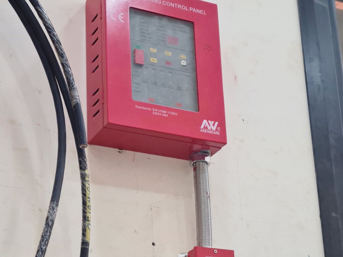 Installed fire detection panel